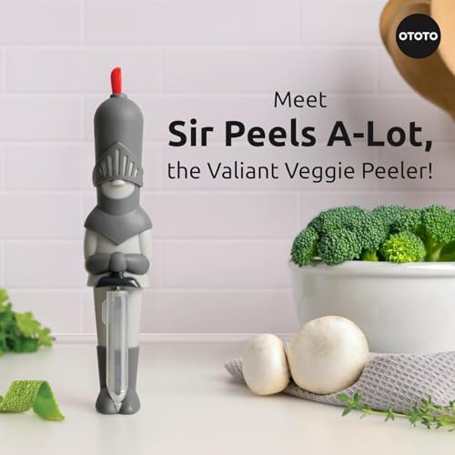 NEW OTOTO Sir Peels A-Lot Medieval Knight Vegetable Peeler - Swivel Vegetable Peelers for Potatoes, Fruits, Cute Gadgets, Gifts, Potato, Veggie, Fruit Peeler, Cute Kitchen Accessories - Image 6