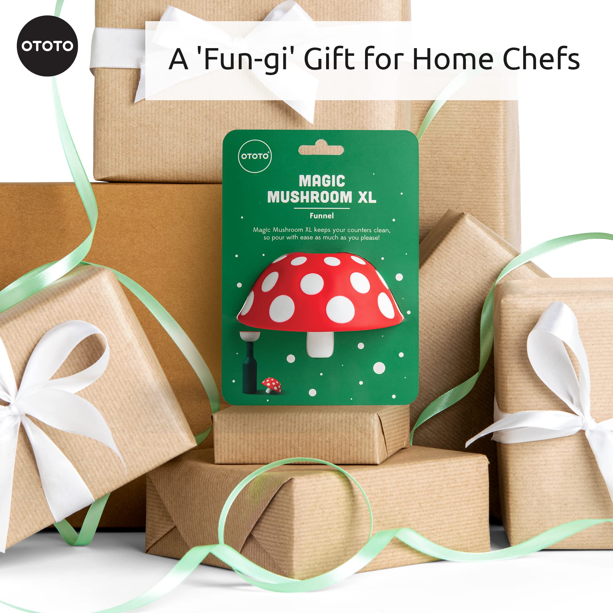 OTOTO Magic Mushroom and Magic Mushroom XL Foldable Kitchen Funnel, and Fun Guy Fridge Deodorizer (Bundle of 3) - Image 8