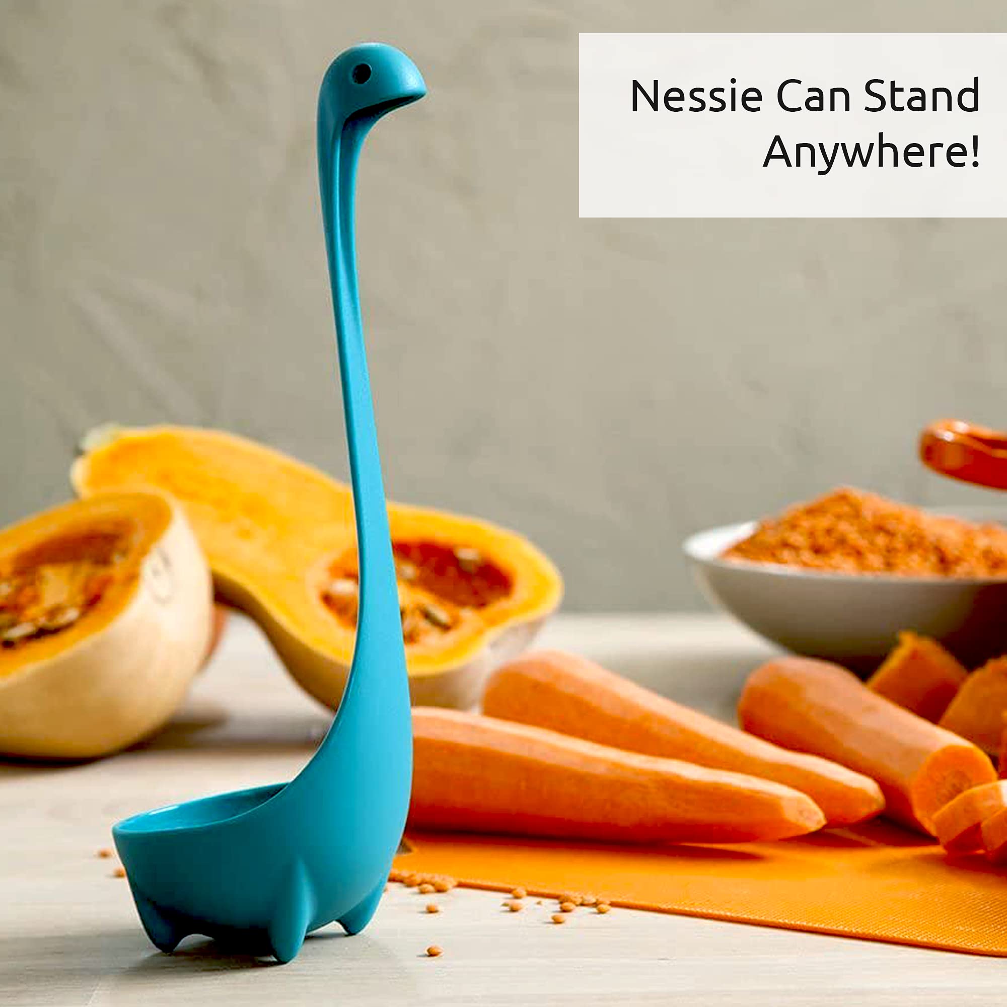 OTOTO Nessie Turquoise Original Nessie Ladle - Soup Ladle + Aqua the Crab Silicone Utensil Rest (Bundle of 2) - Image 5