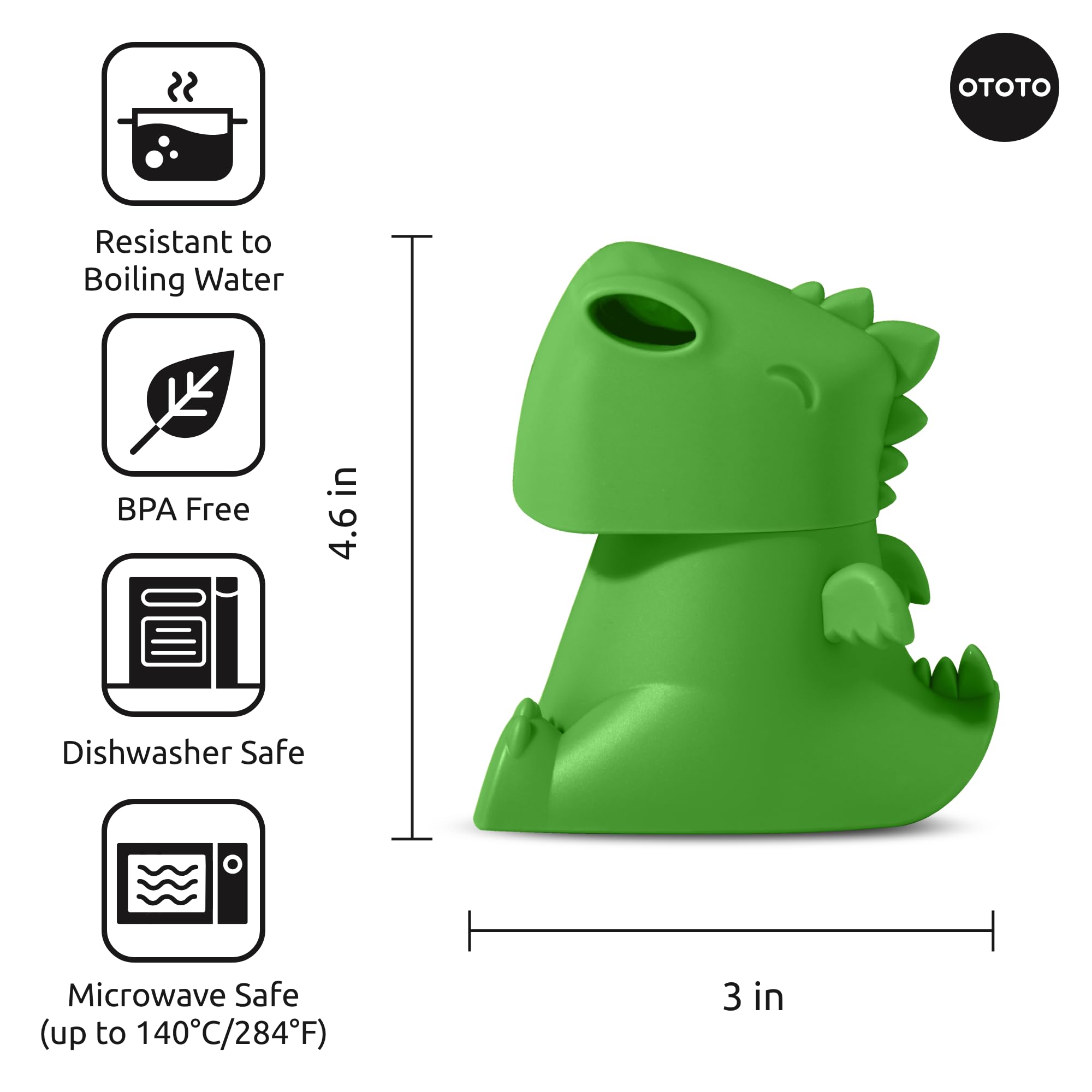 OTOTO NEW Dracowave Microwave Cleaner - Dragon Microwave Steam Cleaner, Cleans Grime in Minutes with Water and Vinegar - Cute Kitchen Gifts Accessories, Funny Kitchen Gadgets, White Elephant Gifts - Image 5