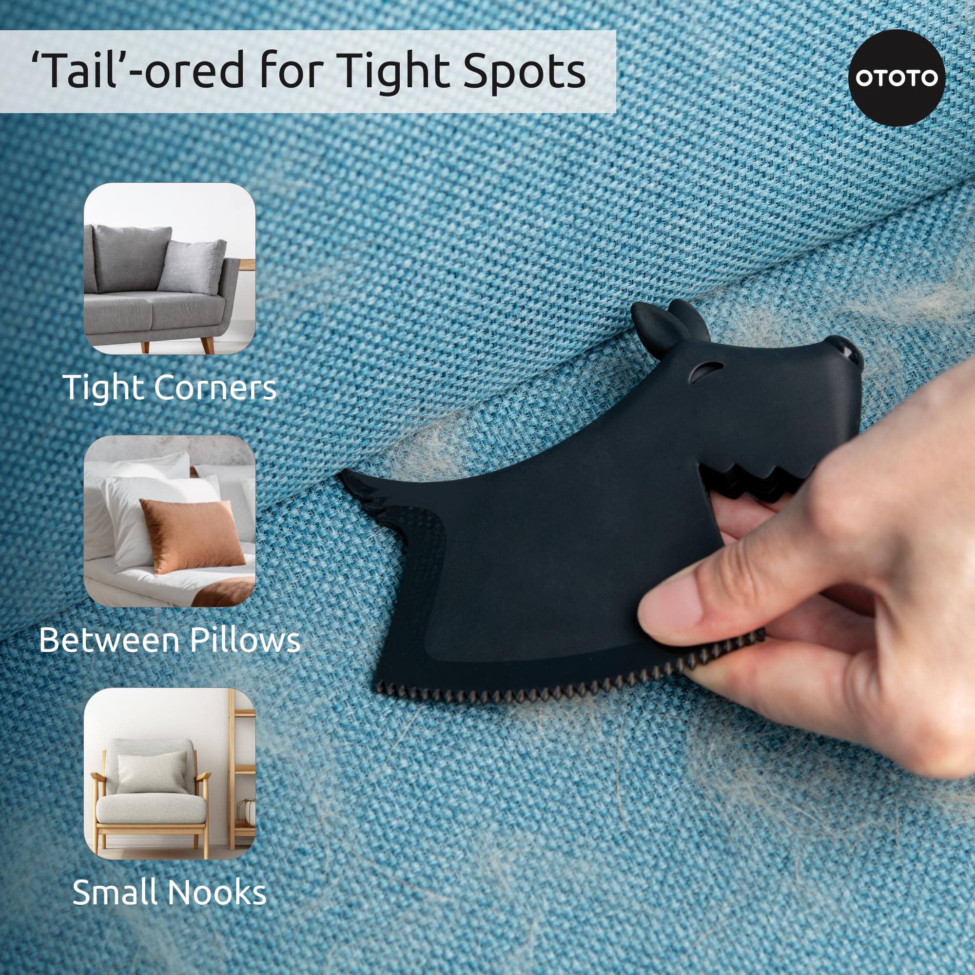 OTOTO NEW Scruffy Pet Hair Remover - Gifts for Dog Lovers, Dog Accessories, Pet Hair Removal Tool - Image 6