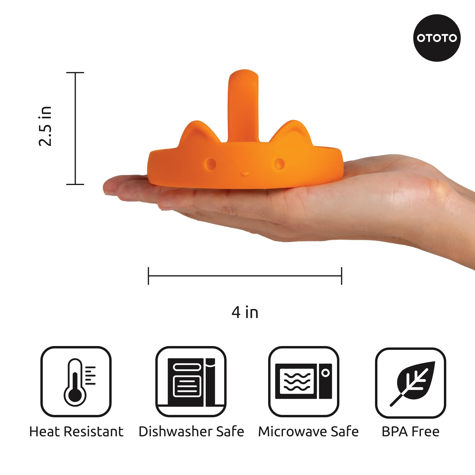 OTOTO PanCats Egg Ring Set of 3 - Silicone Egg Rings for Frying Eggs, Non Stick Fried Egg Cooker Ring, Cat Gifts for Cat Lovers, Cute Funny Kitchen Accessories Gadgets, Separator (Multicolor) - Image 5