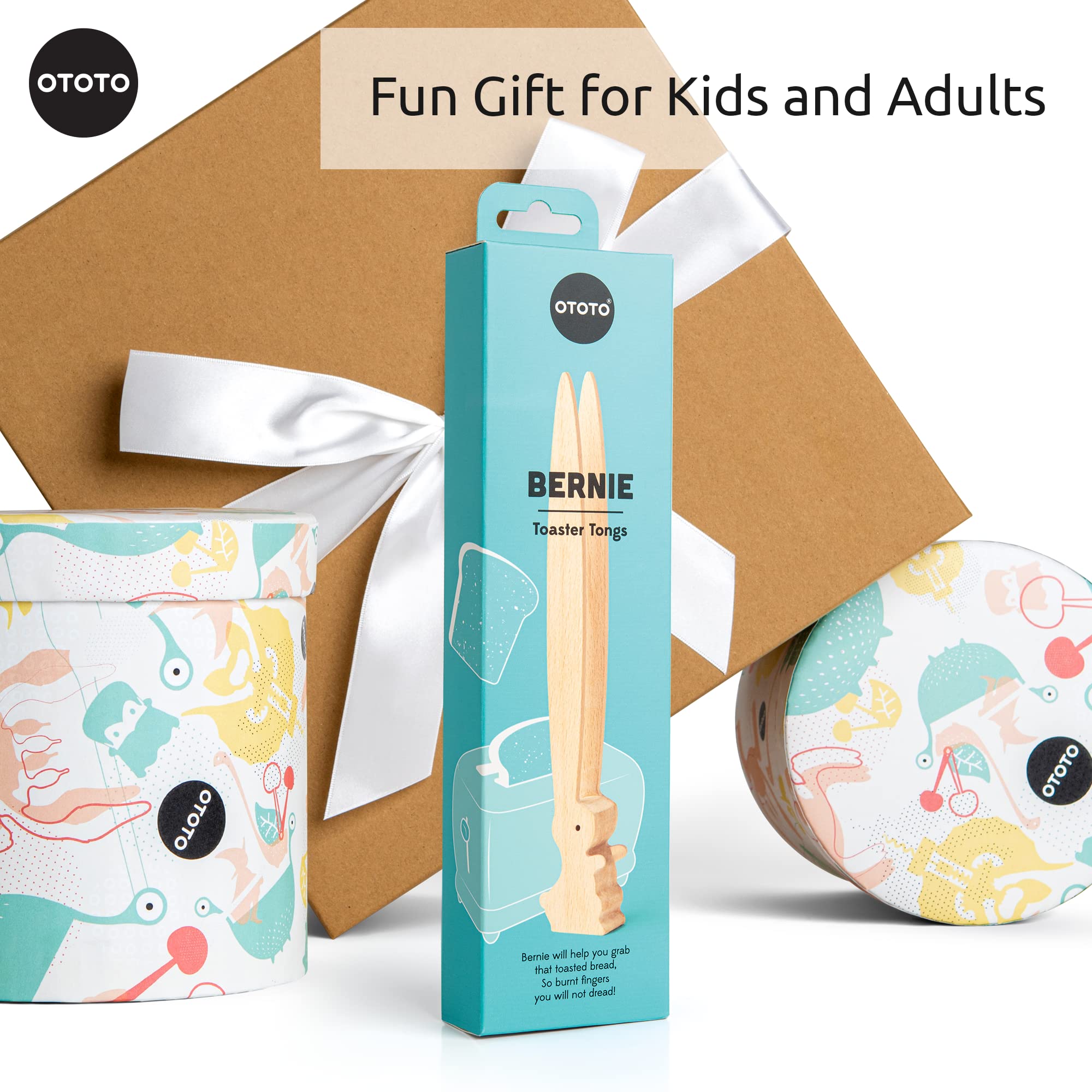 OTOTO Splatypus Jar Spatula for Scooping and Scraping & Bernie Bunny Toaster Tongs (Bundle of 2) - Image 8