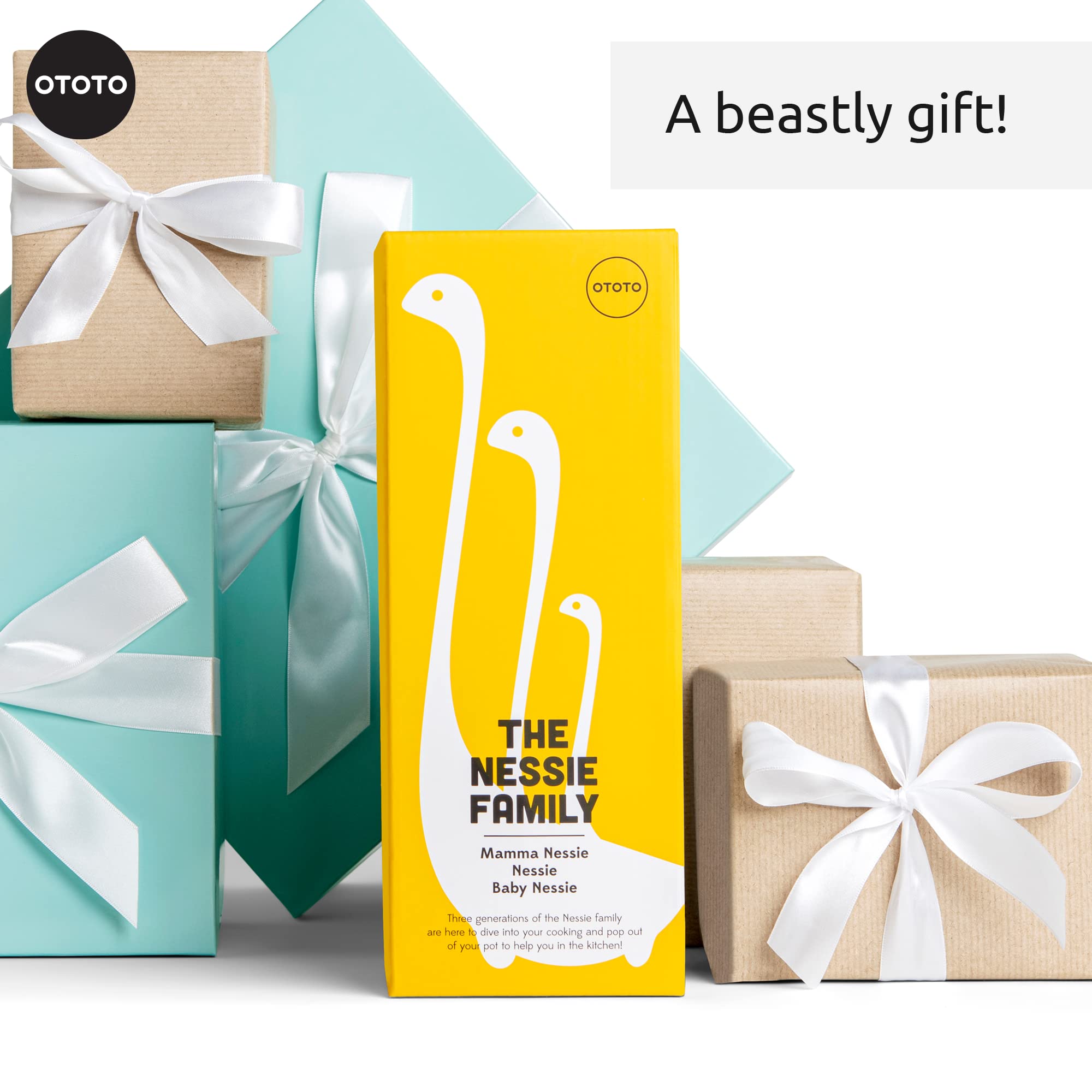 The Nessie Family by OTOTO - Pack of 3 Tea Infuser, Soup Ladle, and Colander - Cute Kitchen Accessories, Cooking Gifts, Funny Kitchen Gadgets, Kitchen Gifts - Image 6